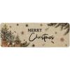 Artoid Mode Holly Merry Christmas Doormat, Winter Xmas Ornament Home Decor Low-Profile Switch Rug Door Mat Floor Mat for Indoor Outdoor 17×29 Inch(Beige)
