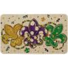 Artoid Mode Irises Beads Mardi Gras Doormat, Carnival Home Decor Low-Profile Switch Rug Door Mat Floor Mat for Indoor Outdoor 17×29 Inch(Beige)