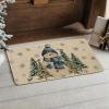 Artoid Mode Blue Snowman Xmas Tree Winter Doormat, Christmas Low-Profile Switch Rug Home Decor Door Mat Floor Mat for Outdoor Indoor 17×29 Inch