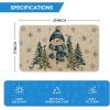 Artoid Mode Blue Snowman Xmas Tree Winter Doormat, Christmas Low-Profile Switch Rug Home Decor Door Mat Floor Mat for Outdoor Indoor 17×29 Inch