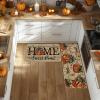 Artoid Mode Home Sweet Home Pumpkin Fall Kitchen Mats Set of 2, Autumn Home Decor Low-Profile Kitchen Rugs for Floor – 17×29 and 17×47 Inch