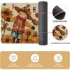 Artoid Mode Scarecrow Sunflower Happy Fall Kitchen Mats Set of 2, Autumn Home Decor Low-Profile Kitchen Rugs for Floor – 17×29 and 17×47 Inch