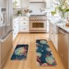 Artoid Mode Beach Sea Shell Starfish Coral Summer Kitchen Mats Set of 2, Ocean Seasonal Sports Home Decor Low-Profile Kitchen Rugs for Floor – 17×29 and 17×47 Inch