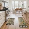 Artoid Mode Truck Flowers Spring Kitchen Mats Set of 2, Summer Home Decor Low-Profile Kitchen Rugs for Floor – 17×29 and 17×47 Inch