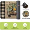 Artoid Mode Truck Flowers Spring Kitchen Mats Set of 2, Summer Home Decor Low-Profile Kitchen Rugs for Floor – 17×29 and 17×47 Inch