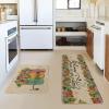 Artoid Mode Vases Flowers Hello Spring Kitchen Mats Set of 2, Home Decor Low-Profile Kitchen Rugs for Floor – 17×29 and 17×47 Inch(Spring)