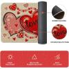 Artoid Mode Beads Love Heart Valentines Kitchen Mats Set of 2, Home Decor Low-Profile Kitchen Rugs for Floor – 17×29 and 17×47 Inch