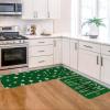Artoid Mode Charm Lucky Shamrock St. Patrick’s Day Kitchen Mats Set of 2, Home Decor Low-Profile Kitchen Rugs for Floor – 17×29 and 17×47 Inch(Green)
