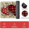 Artoid Mode Eucalyptus Love Heart Valentine’s Decorative Kitchen Mats Set of 2, Home Party Low-Profile Home Kitchen Rugs – 17×29 and 17×47 Inch(Beige)