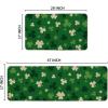 Artoid Mode Green Shamrock St. Patrick’s Day Kitchen Mats Set of 2, Home Decor Low-Profile Kitchen Rugs for Floor – 17×29 and 17×47 Inch(Green)