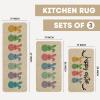 Artoid Mode Happy Easter Rabbits Decorative Kitchen Mats Set of 2, Home Seasonal Spring Easter Holiday Holiday Party Low-Profile Floor Mat – 17×29 and 17×47 Inch(Beige)