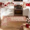 Artoid Mode Pink Love Heart Valentines Kitchen Mats Set of 2, Home Decor Low-Profile Kitchen Rugs for Floor – 17×29 and 17×47 Inch