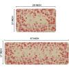 Artoid Mode Pink Love Heart Valentines Kitchen Mats Set of 2, Home Decor Low-Profile Kitchen Rugs for Floor – 17×29 and 17×47 Inch