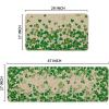 Artoid Mode Shamrock Clover St. Patrick’s Day Kitchen Mats Set of 2, Home Decor Low-Profile Kitchen Rugs for Floor – 17×29 and 17×47 Inch