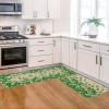 Artoid Mode Shamrock Clover St. Patrick’s Day Kitchen Mats Set of 2, Home Decor Low-Profile Kitchen Rugs for Floor – 17×29 and 17×47 Inch