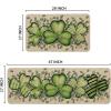 Artoid Mode Shamrock Eucalyptus St. Patrick’s Day Kitchen Mats Set of 2, Home Decor Low-Profile Kitchen Rugs for Floor – 17×29 and 17×47 Inch(Beige)