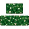 Artoid Mode Green Shamrock St. Patrick’s Day Kitchen Mats Set of 2, Home Decor Low-Profile Kitchen Rugs for Floor – 17×29 and 17×47 Inch(Green)