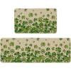 Artoid Mode Shamrock St. Patrick’s Day Kitchen Mats Set of 2, Lucky Home Decor Low-Profile Kitchen Rugs for Floor – 17×29 and 17×47 Inch