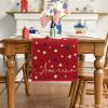 Artoid Mode Red Stars America Patriotic Memorial Day 4th of July Table Runner, Independence Day Holiday Kitchen Dining Table Decor for Home Party Decoration 13 x 72 Inch(Red)