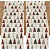 Artoid Mode Xmas Tree Christmas Table Runner, Seasonal Winter Kitchen Dining Table Decoration for Home Party Decor 13×72 Inch(Colorful)