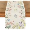 Artoid Mode Flowers Floral Summer Table Runner, Seasonal Spring Fall Kitchen Dining Table Decoration for Home Party 13×72 Inch(Beige)