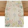 Artoid Mode Flowers Floral Summer Table Runner, Seasonal Spring Fall Kitchen Dining Table Decoration for Home Party 13×72 Inch(Wood)