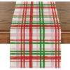 Artoid Mode Red Green Buffalo Plaid Table Runner, Seasonal Fall Christmas Kitchen Dining Table Decoration for Outdoor Home Party 13×72 Inch(Red/Green)