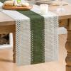 Artoid Mode Army Green Farmhouse Rustic Table Runner, Seasonal Hollow Kitchen Dining Table Decoration for Home Party Decor 12×72 Inch(Army Green)