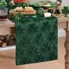 Artoid Mode White Soft Plush Faux Fur Jacquard Lucky Clover St. Patrick’s Day Table Runner, Seasonal Spring Kitchen Dining Table Decoration for Home Party Decor 13×72 Inch(Green/Golden)