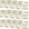 Artoid Mode Beige Snowflake Let It Snow Winter Placemats Set of 4, 14 Inch Seasonal Christmas Xmas Round Table Mats for Dining Decoration(Beige/Silver)
