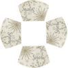 Artoid Mode Beige Snowflake Let It Snow Winter Placemats Set of 4, 14 Inch Seasonal Christmas Xmas Round Table Mats for Dining Decoration(Beige/Silver)