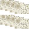 Artoid Mode Beige Snowflake Let It Snow Winter Placemats Set of 4, 14 Inch Seasonal Christmas Xmas Round Table Mats for Dining Decoration(Beige/Silver)