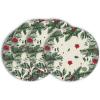 Artoid Mode Poinsettia Holly Leaves Merry Christmas Round Placemats Set of 4, 14 Inch Winter Round Table Mats for Dining Decoration(Green/Beige)