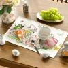 Artoid Mode Bunny Egg Carrot Flower Easter Placemats Set of 4, 12×18 Inch Seasonal Spring Table Mats for Party Kitchen Dining Decoration(Beige)