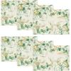 Artoid Mode Eucalyptus Summer Placemats Set of 6, 12 x 18 Inch Spring Seasonal Wedding Party Decoration for Table Decor(Beige)