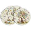 Artoid Mode Bunny Rabbit Eggs Tree Flowers Round Easter Placemats Set of 4, 14 Inch Spring Round Table Mats for Dining Decoration(Beige)