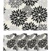 Artoid Mode Floral Vinyl Placemats Set of 4, Washable Heat Resistant Non-Slip Woven Plastic PVC Place Mats for Farmhouse Holiday Party Kitchen Dining Decor(Beige/Black)