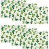 Artoid Mode Lucky Shamrock St. Patrick’s Day Round Placemats Set of 4,14 Inch Seasonal Spring Farmhouse Table Mats for Party Kitchen Dining Decoration(Beige)