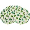 Artoid Mode Lucky Shamrock St. Patrick’s Day Round Placemats Set of 4,14 Inch Seasonal Spring Farmhouse Table Mats for Party Kitchen Dining Decoration(Beige)