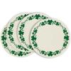 Artoid Mode Shamrocks Clover Pattern St. Patrick’s Day Round Placemats Set of 4, 14 Inch Lucky Irish Spring Table Mats for Party Kitchen Dining Decoration(Beige)