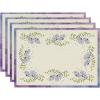 Artoid Mode Dandelion Spring Placemats Set of 4, 12×18 Inch Seasonal Gradient Purple Summer Holiday Table Mats for Party Kitchen Dining Decoration(Purple)