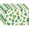 Artoid Mode Lucky Shamrock St. Patrick’s Day Round Placemats Set of 4,14 Inch Seasonal Spring Farmhouse Table Mats for Party Kitchen Dining Decoration(Beige)