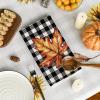 Artoid Mode Buffalo Plaid Pumpkin Hello Fall Kitchen Towels Dish Towels, 18×26 Inch Decoration Hand Towels Set of 4(Black)