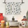 Artoid Mode Fox Snowman Xmas Tree Christmas Kitchen Towels Dish Towels, 18×26 Inch Farmhouse Snowflake Winter Decoration Cleaning Set of 2