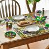 Artoid Mode Iris Mask Lobster Mardi Gras Placemats Set of 4, 12×18 Inch Seasonal Spring Holiday Table Mats for Party Kitchen Dining Decoration