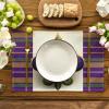 Artoid Mode Iris Stripes Mardi Gras Carnival Placemats Set of 4, 12×18 Inch Seasonal Table Mats for Party Kitchen Dining Decoration