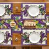 Artoid Mode Mask Lobster Iris Mardi Gras Placemats Set of 4, 12×18 Inch Seasonal Carnival Holiday Table Mats for Party Kitchen Dining Decoration