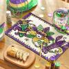 Artoid Mode Mask Lobster Iris Mardi Gras Placemats Set of 4, 12×18 Inch Seasonal Carnival Holiday Table Mats for Party Kitchen Dining Decoration