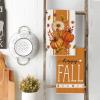 Artoid Mode Pink Stripes Pumpkin Happy Fall Kitchen Towels Dish Towels, 18×26 Inch Farmhouse Maple Leaves Decoration Hand Towels Set of 2(Orange)