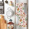 Artoid Mode Red Snowman Xmas Tree Gingerbread Christmas Kitchen Towels Dish Towels, 18×26 Inch Farmhouse Candy Winter Decoration Cleaning Set of 2(Red)